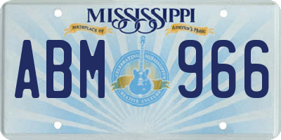 MS license plate ABM966