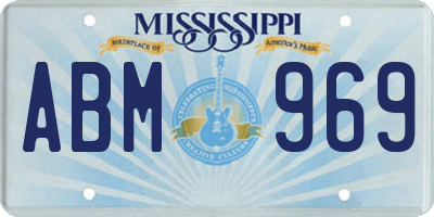 MS license plate ABM969