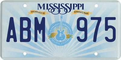 MS license plate ABM975