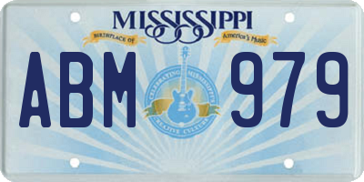 MS license plate ABM979