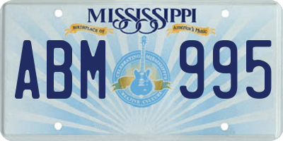 MS license plate ABM995