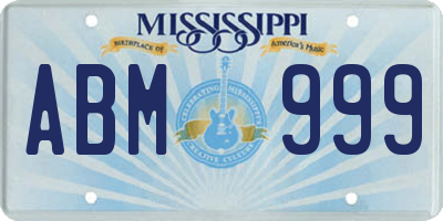 MS license plate ABM999