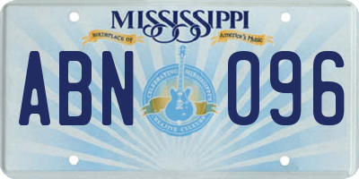 MS license plate ABN096