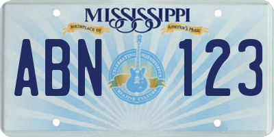 MS license plate ABN123