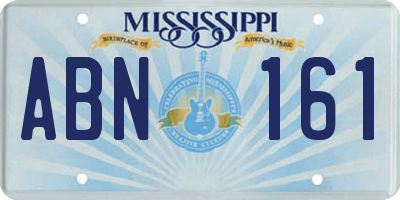 MS license plate ABN161