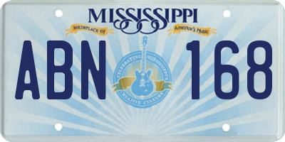 MS license plate ABN168