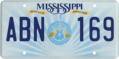 MS license plate ABN169