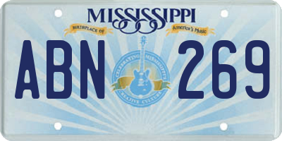 MS license plate ABN269