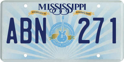 MS license plate ABN271