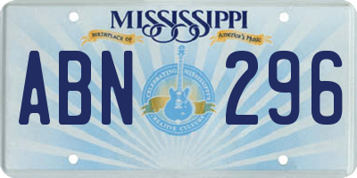 MS license plate ABN296