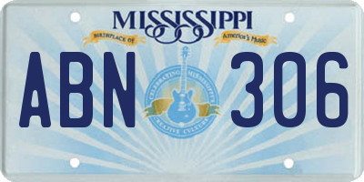 MS license plate ABN306