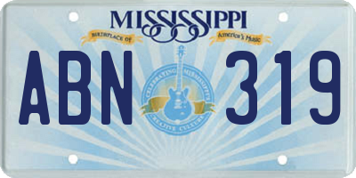 MS license plate ABN319