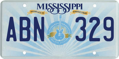 MS license plate ABN329