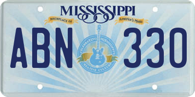 MS license plate ABN330