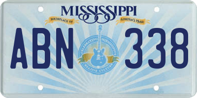 MS license plate ABN338