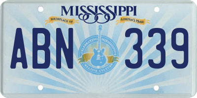 MS license plate ABN339