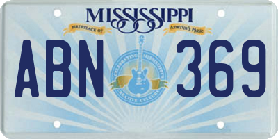 MS license plate ABN369