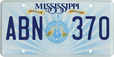 MS license plate ABN370