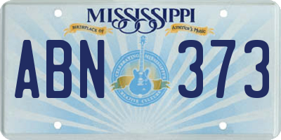 MS license plate ABN373