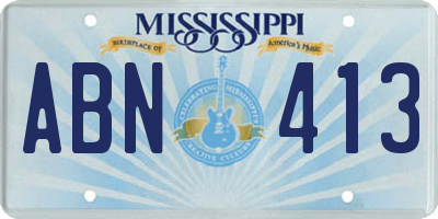 MS license plate ABN413