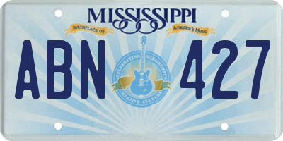 MS license plate ABN427