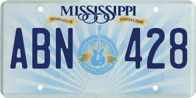 MS license plate ABN428