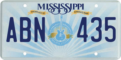 MS license plate ABN435