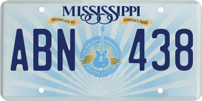 MS license plate ABN438