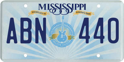 MS license plate ABN440