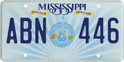 MS license plate ABN446