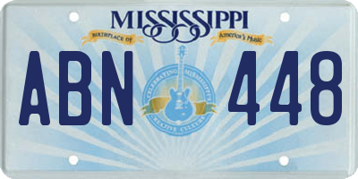 MS license plate ABN448