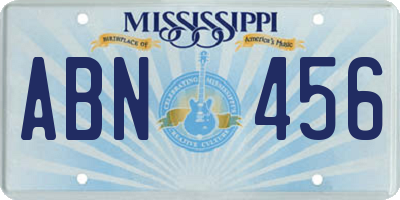 MS license plate ABN456