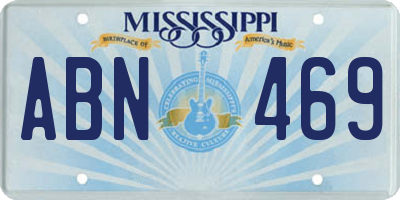 MS license plate ABN469