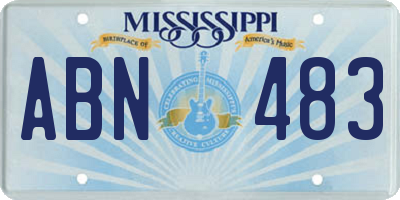 MS license plate ABN483