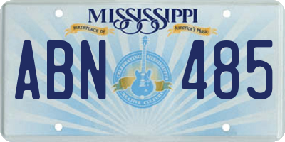 MS license plate ABN485