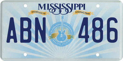 MS license plate ABN486