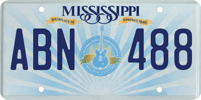 MS license plate ABN488