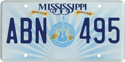 MS license plate ABN495