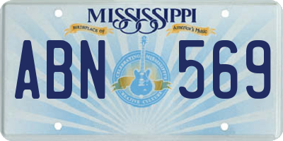 MS license plate ABN569