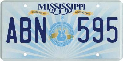 MS license plate ABN595