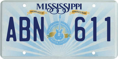 MS license plate ABN611