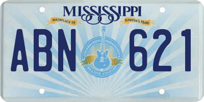 MS license plate ABN621