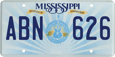 MS license plate ABN626