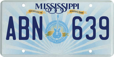 MS license plate ABN639