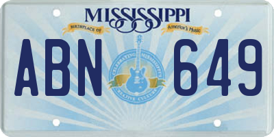 MS license plate ABN649