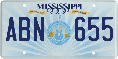 MS license plate ABN655