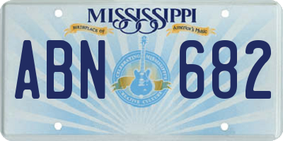 MS license plate ABN682