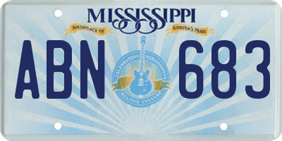 MS license plate ABN683