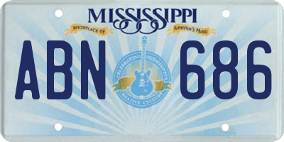 MS license plate ABN686