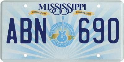 MS license plate ABN690